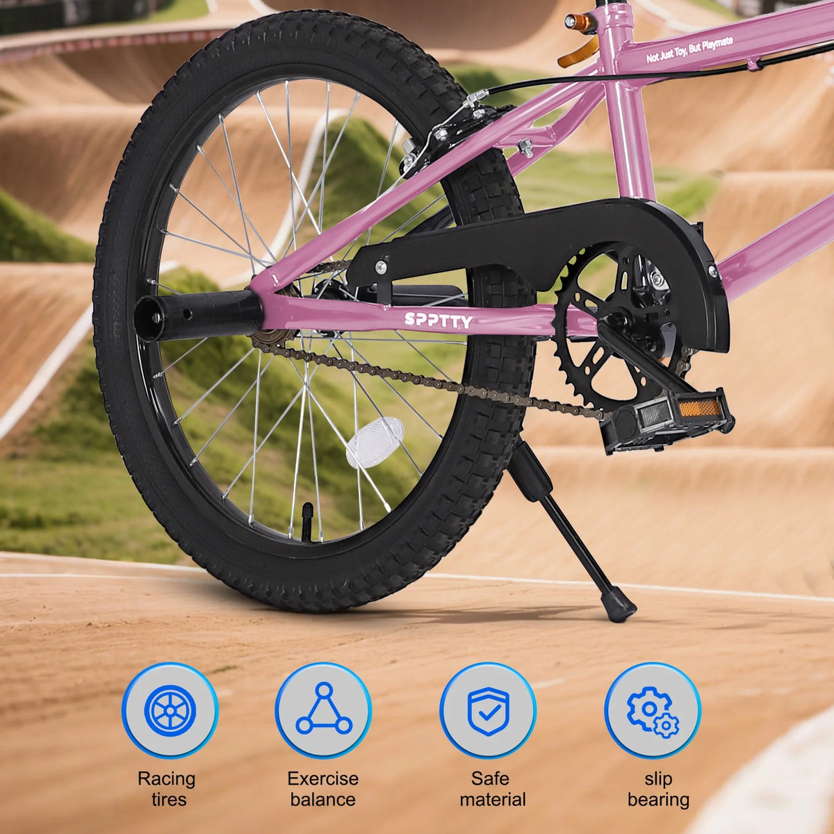 SPPTTY 20" Freestyle BMX Bike with 4 Pegs,Kids Bicycle for Teen Beginner, Age 7-14 Years,Multicolor