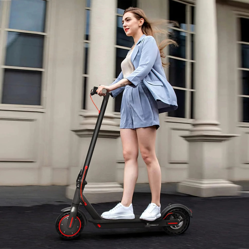 JOYHIS J078 Electric Scooter for Men and Women 8.5" Solid Tire 19mph Power by 350W Motor Max 21 mile Range Folding Commuting E Scooter