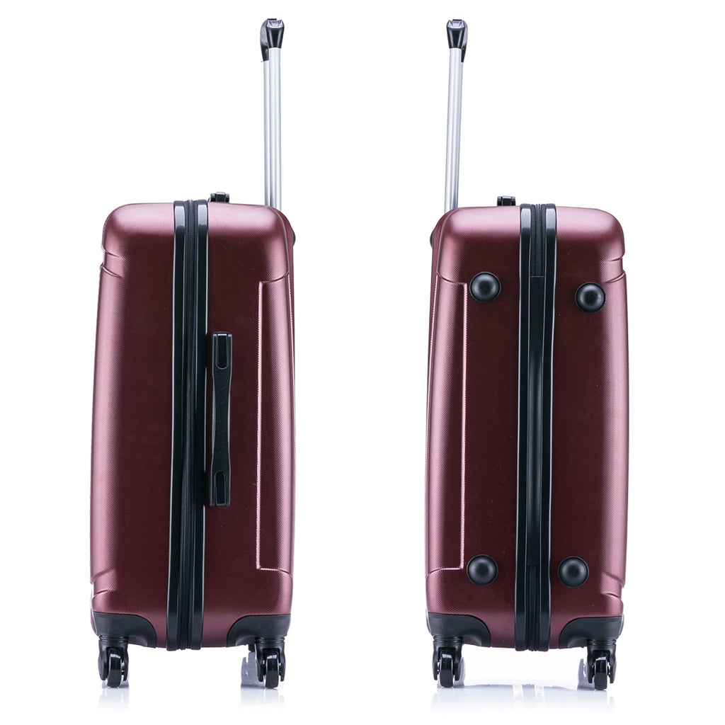 InUSA Pilot 3-Piece Hardside Luggage Sets with Spinner Wheels, Handle, Trolley, (20"/24"/28"), Blue