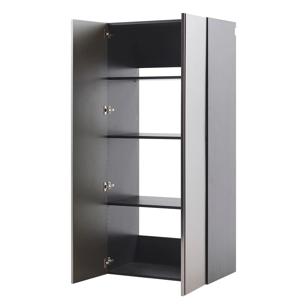 7-Piece Storage Cabinet Set, Modern Style Kitchen Furniture Set with Stand Cupboard and Console Table, Wall-Mounted or Free-standing Cabinet Set for Living Room, Kitchen, Dark Gray