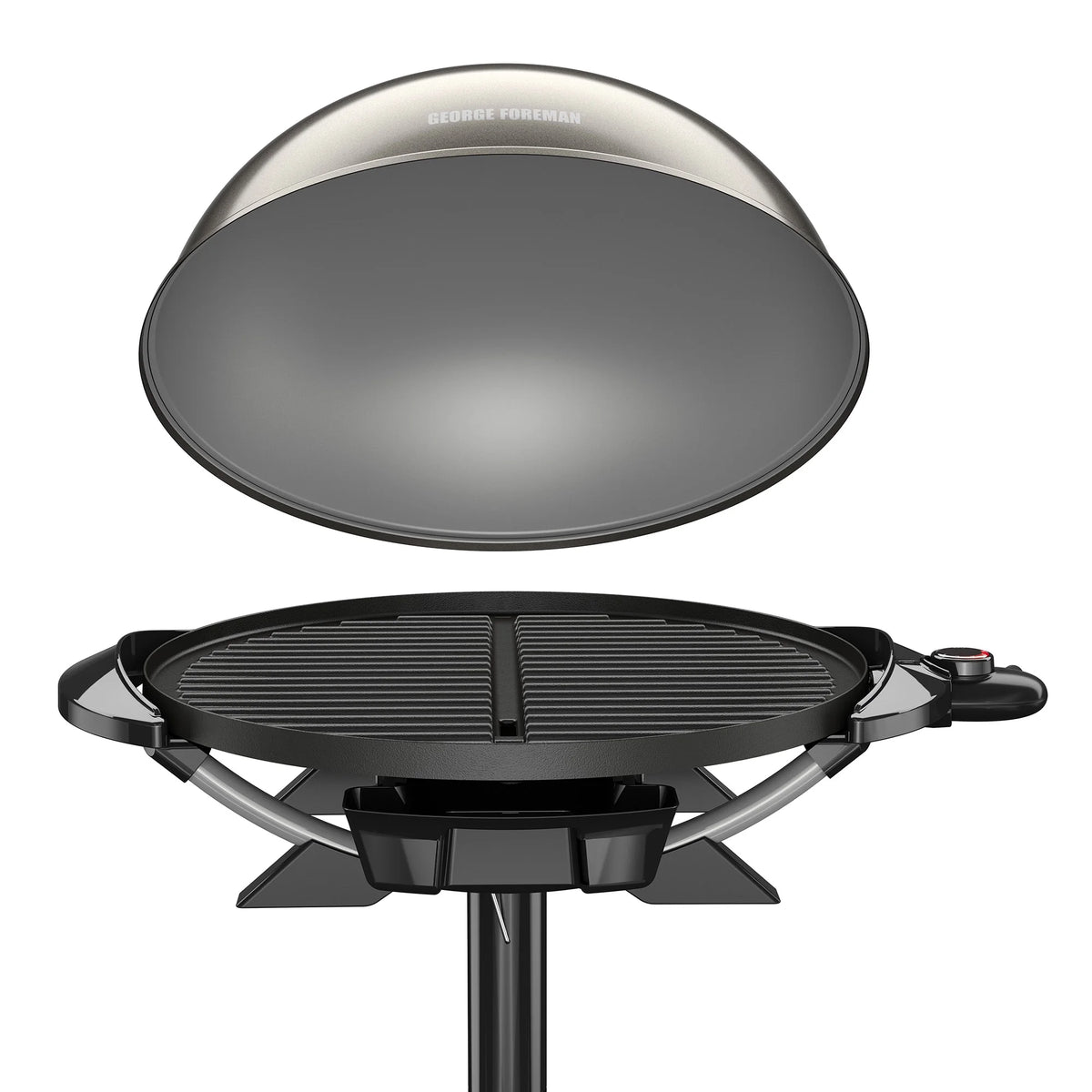 Foreman 15 Serving Nonstick Indoor/Outdoor Electric Grill in Gun Metal