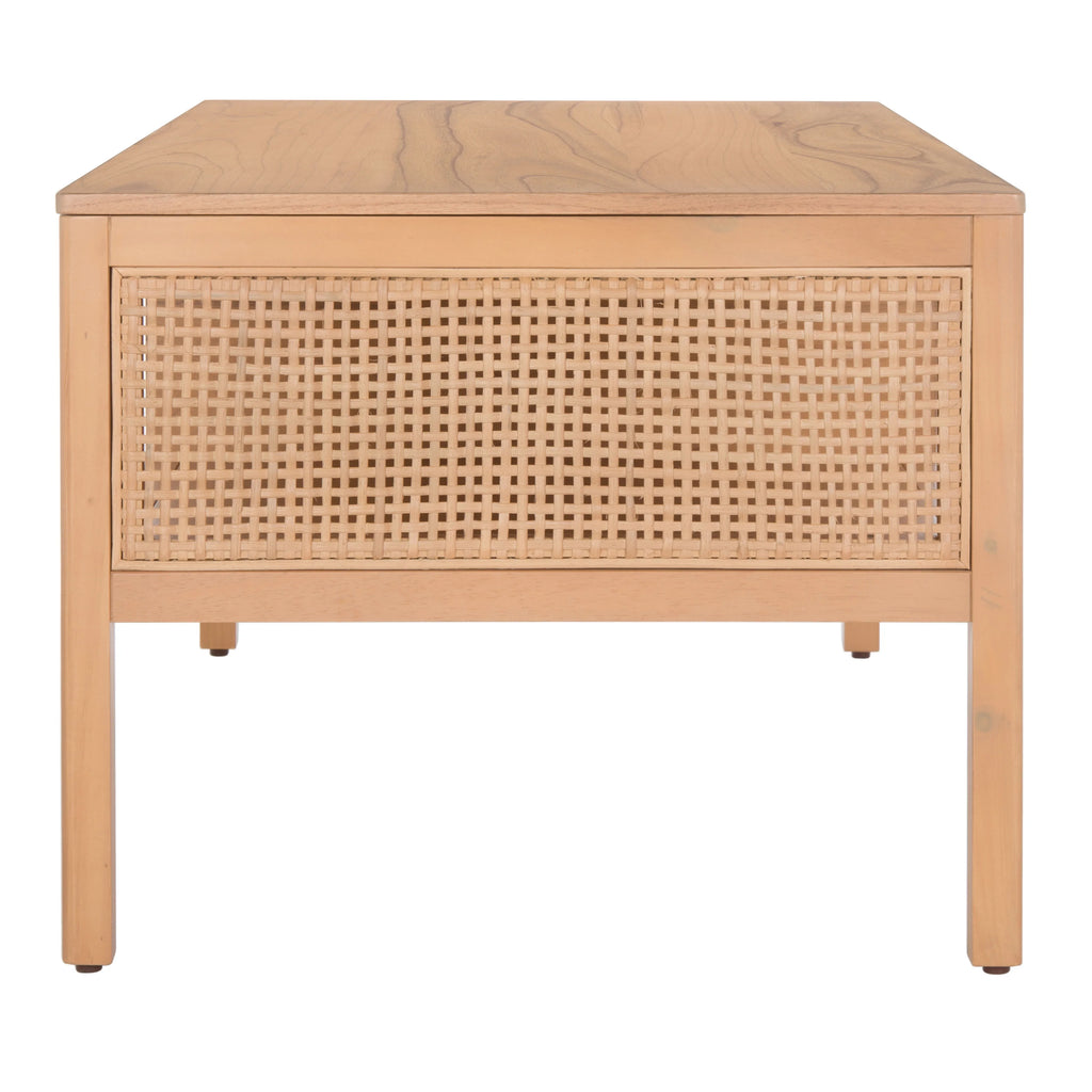 SAFAVIEH Miya Solid 2 Shelf Coffee Table Wood, Natural