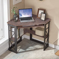 Brown Triangle Corner Desk, Office/Computer/Writing Desk for Student Apartments