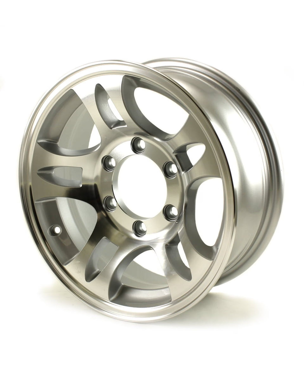15x6 6-Lug on 5.5" Aluminum T03 Trailer Wheel - T03-56655T