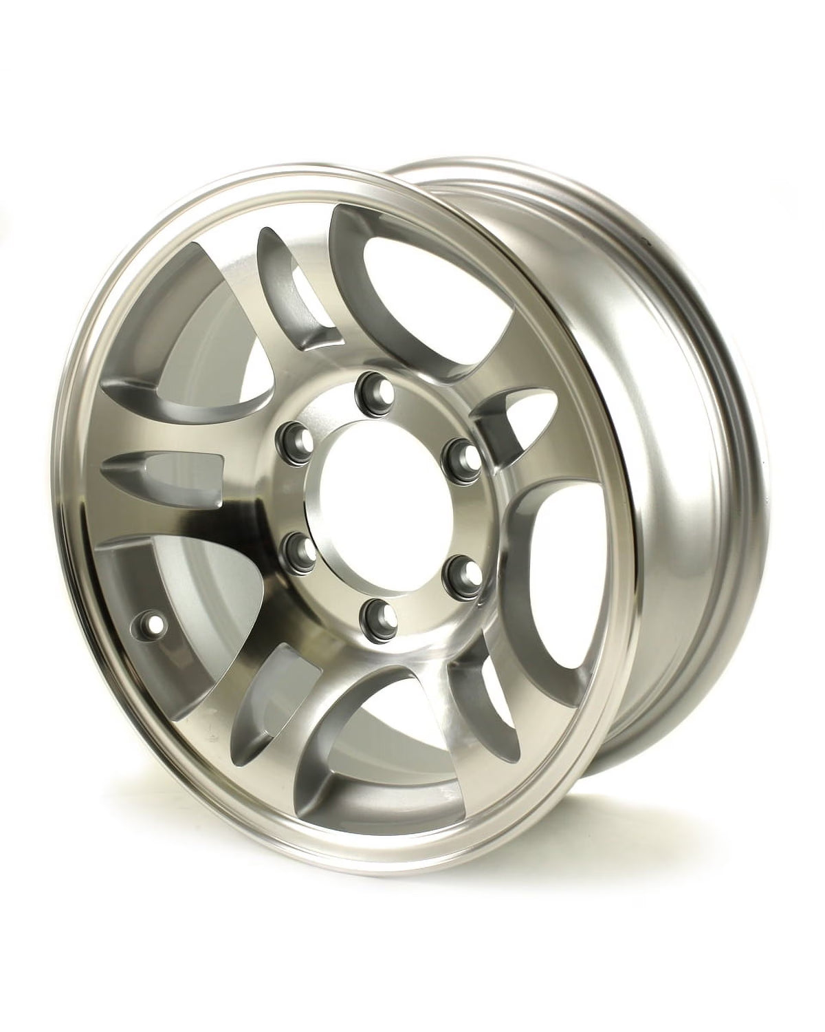 15x6 6-Lug on 5.5" Aluminum T03 Trailer Wheel - T03-56655T