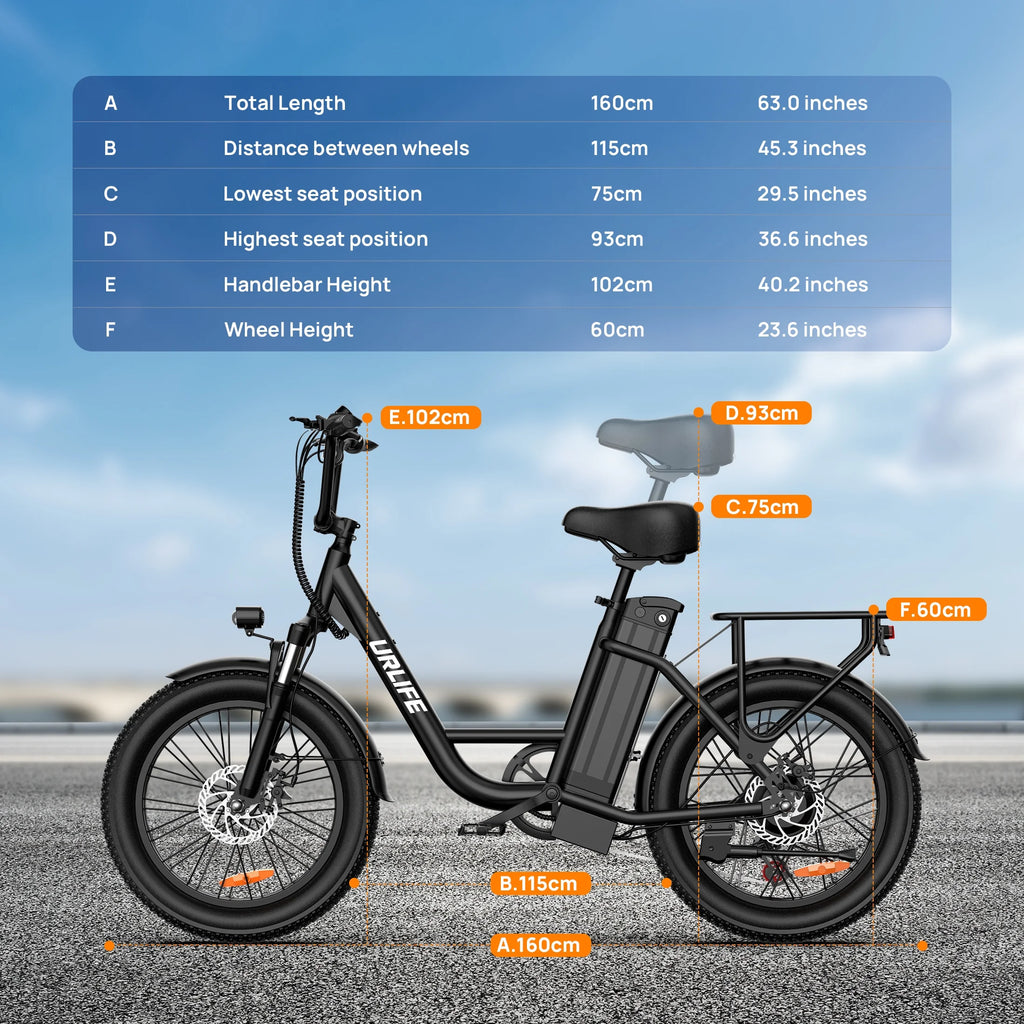 URLIFE 20" Electric Bike for Adults, 1000W Peak Motor, 48V 13AH Remobavle Battery, 7-Speed Mountain  Ebike, UL2849-Black