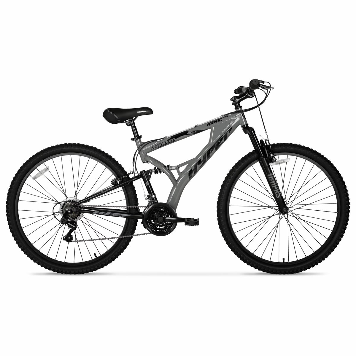 Hyper Bicycles 29" Men's Havoc Mountain Bike, Gray