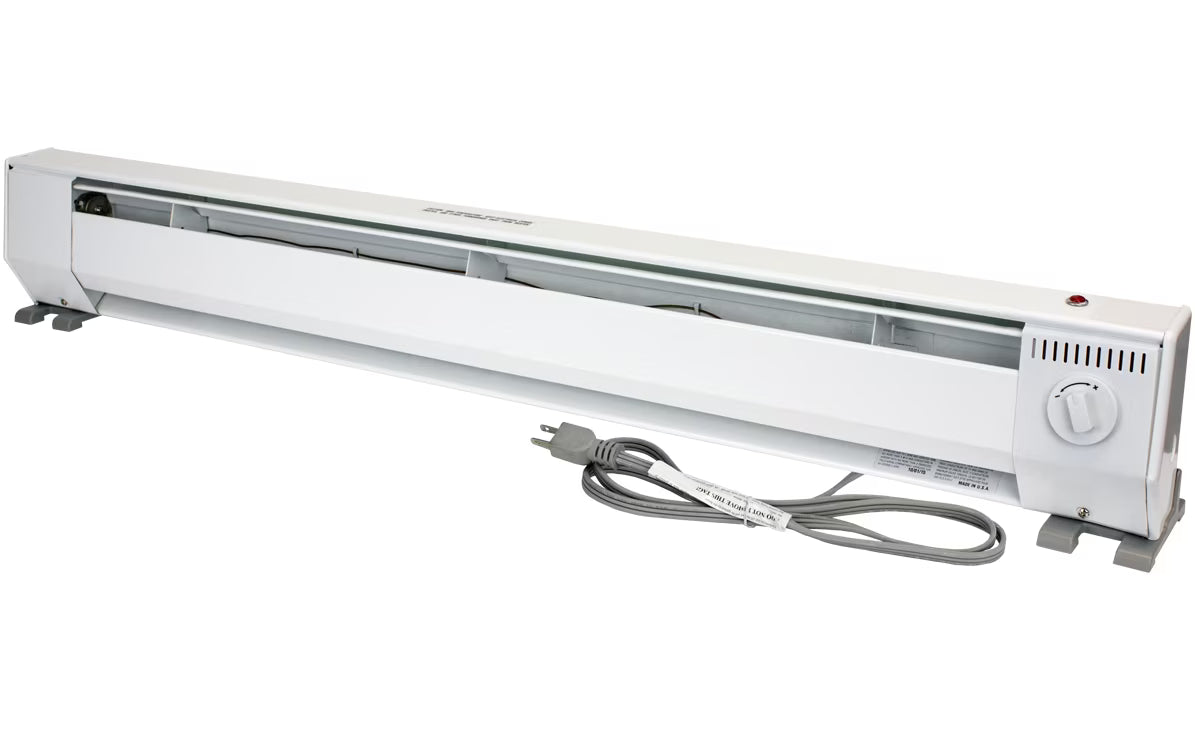 King Electric 4' Portable Baseboard Heater, 1000W / 120V, White, KP1210