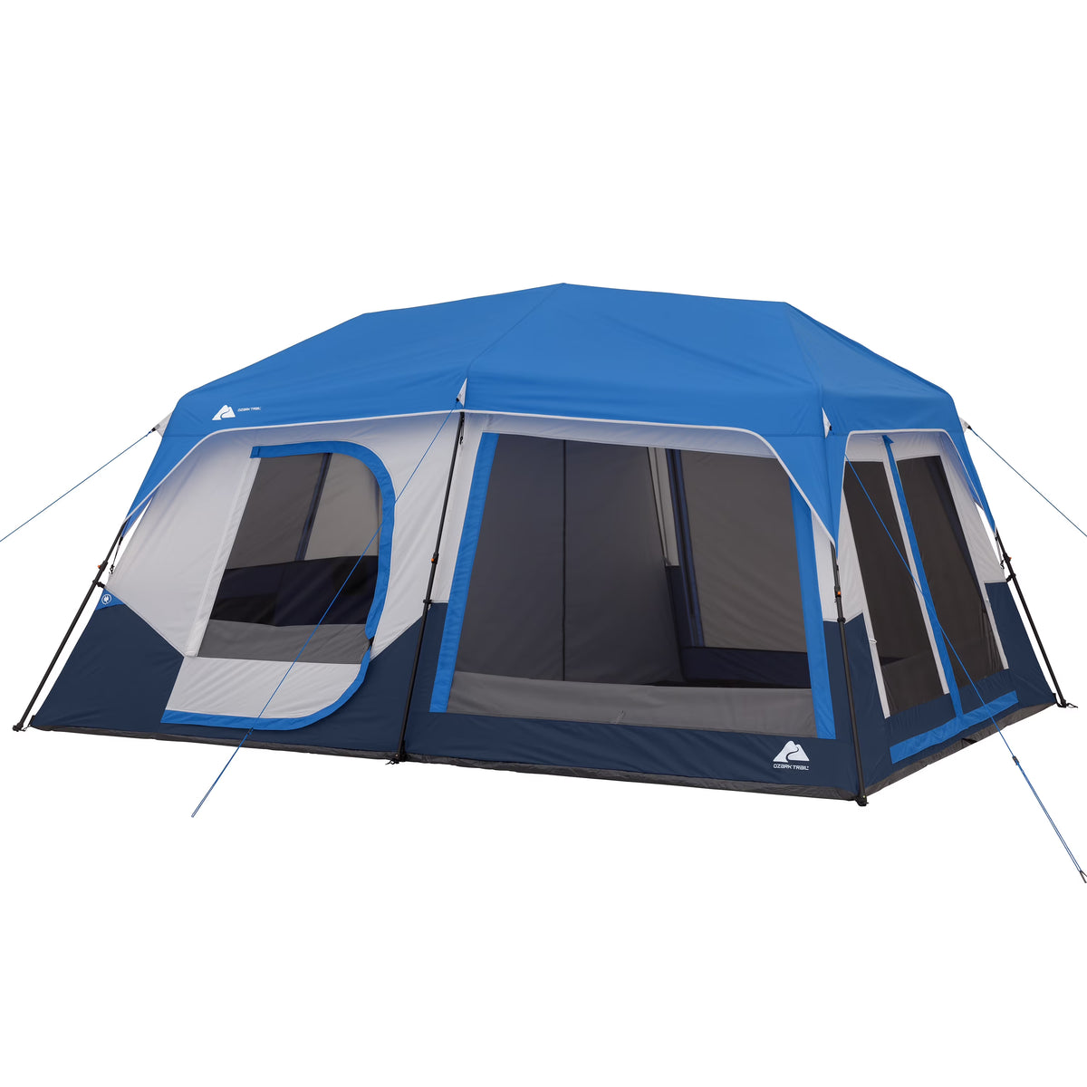 Ozark Trail 8' x 7' 4-Person Instant Cabin Tent with LED Lighted Hub, 19 lbs
