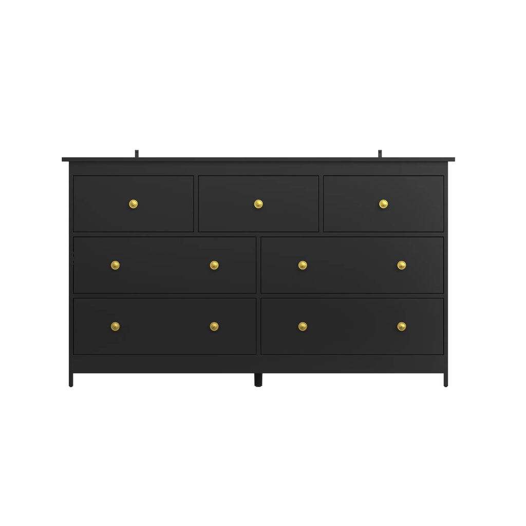 YouTrend 7 Drawer Dresser,White Dresser for Bedroom Drawer Organizer Storage Drawers,Wood Adult Storage Cabinet Living Room Hallway