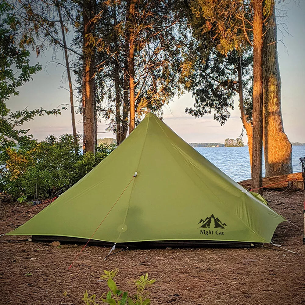 Night Cat 1 Person Trekking Pole Tent for Backpacking Hiker - Ultralight Tent