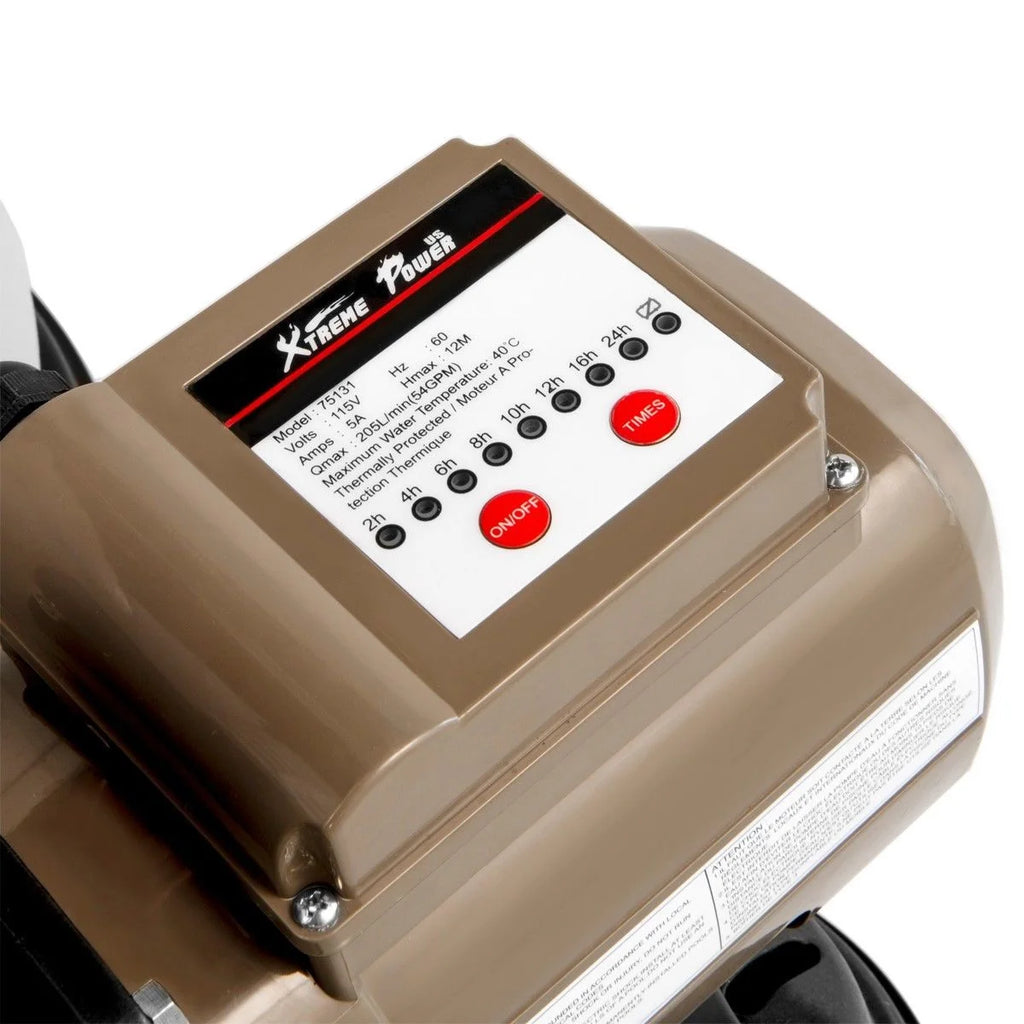 XtremepowerUS Sand Filter Pump for Above Ground Pool, 2400 GPH Pool Filter Pump, 7-Way Valve