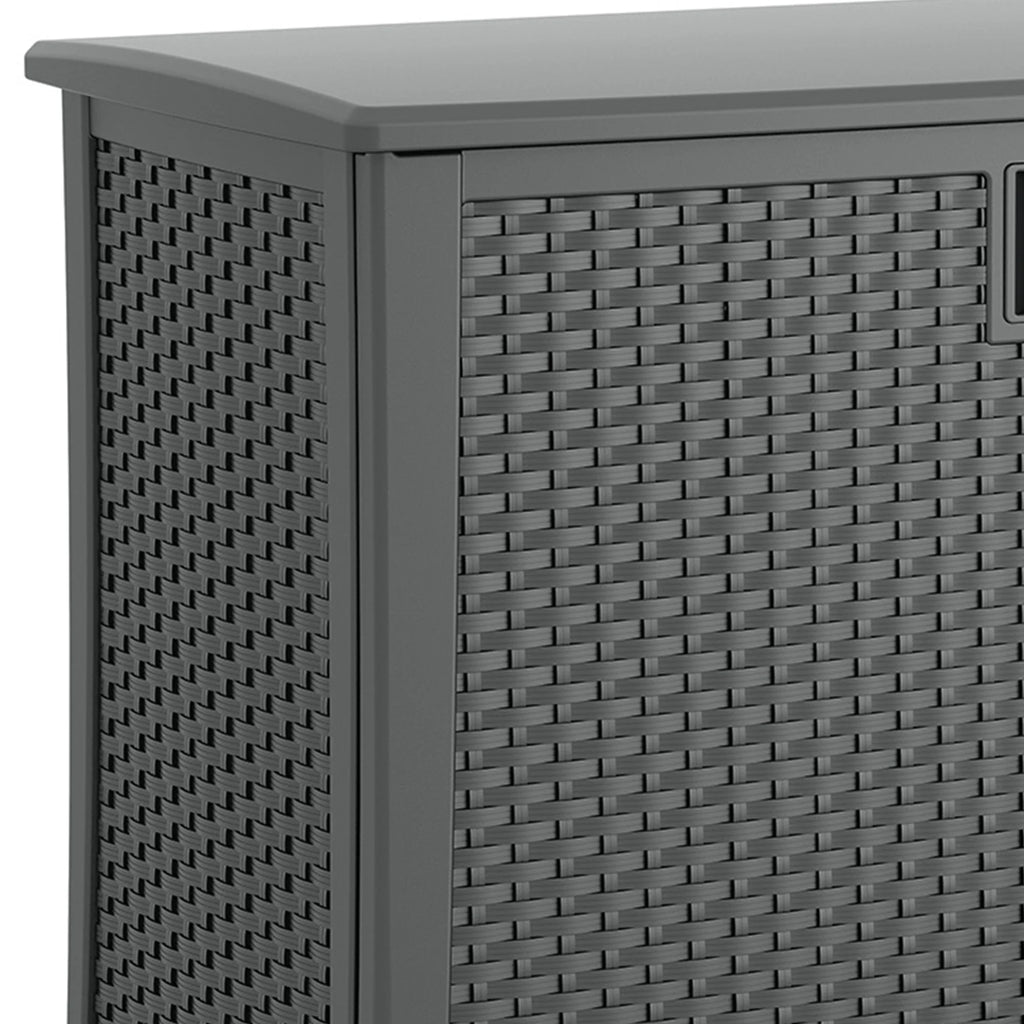 Suncast Outdoor 97-gallon Cabinet Deck Storage Box, Gray
