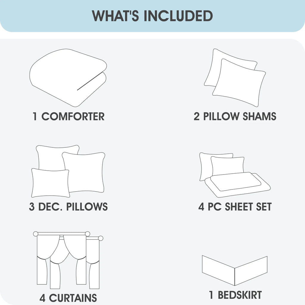 Lanco Luxury 7 Piece Cozy Boho Comforter Set Queen Beige Embroidered Girls Bedding, Premium Microfiber, All Season Home Décor
