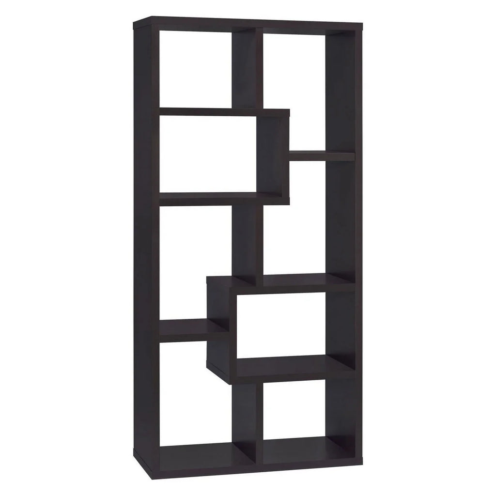Coaster Company Interlocking 8 Shelf Wood White Bookcase for Home