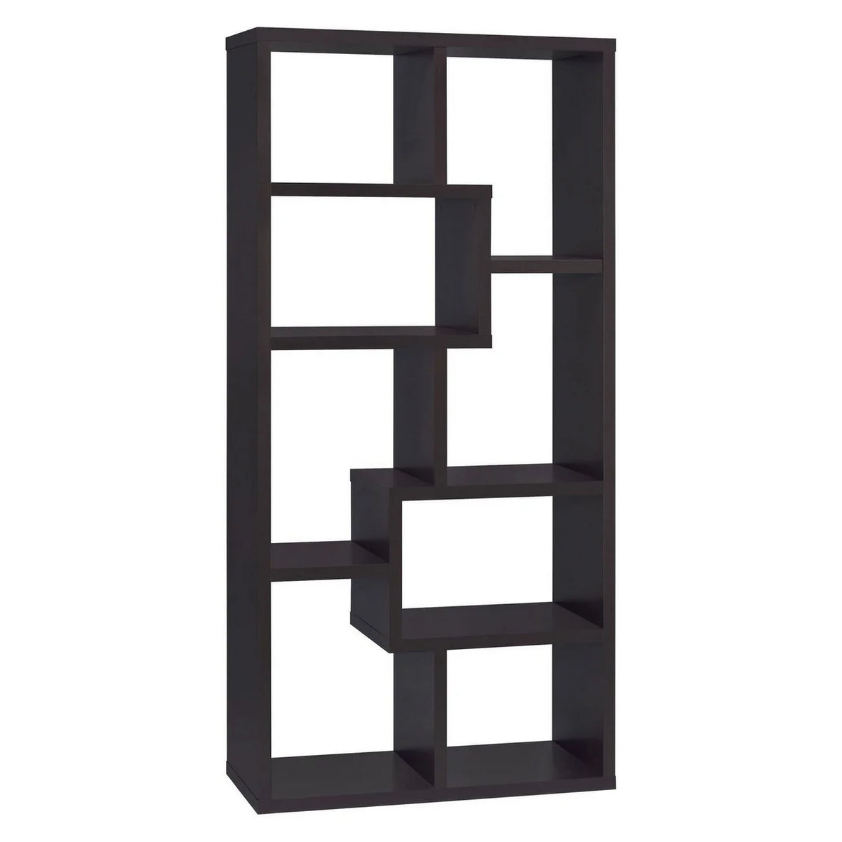 Coaster Company Interlocking 8 Shelf Wood White Bookcase for Home