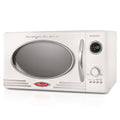 Nostalgia Retro Microwave for Countertop 0.9 cu ft Vintage Microwave, Ivory