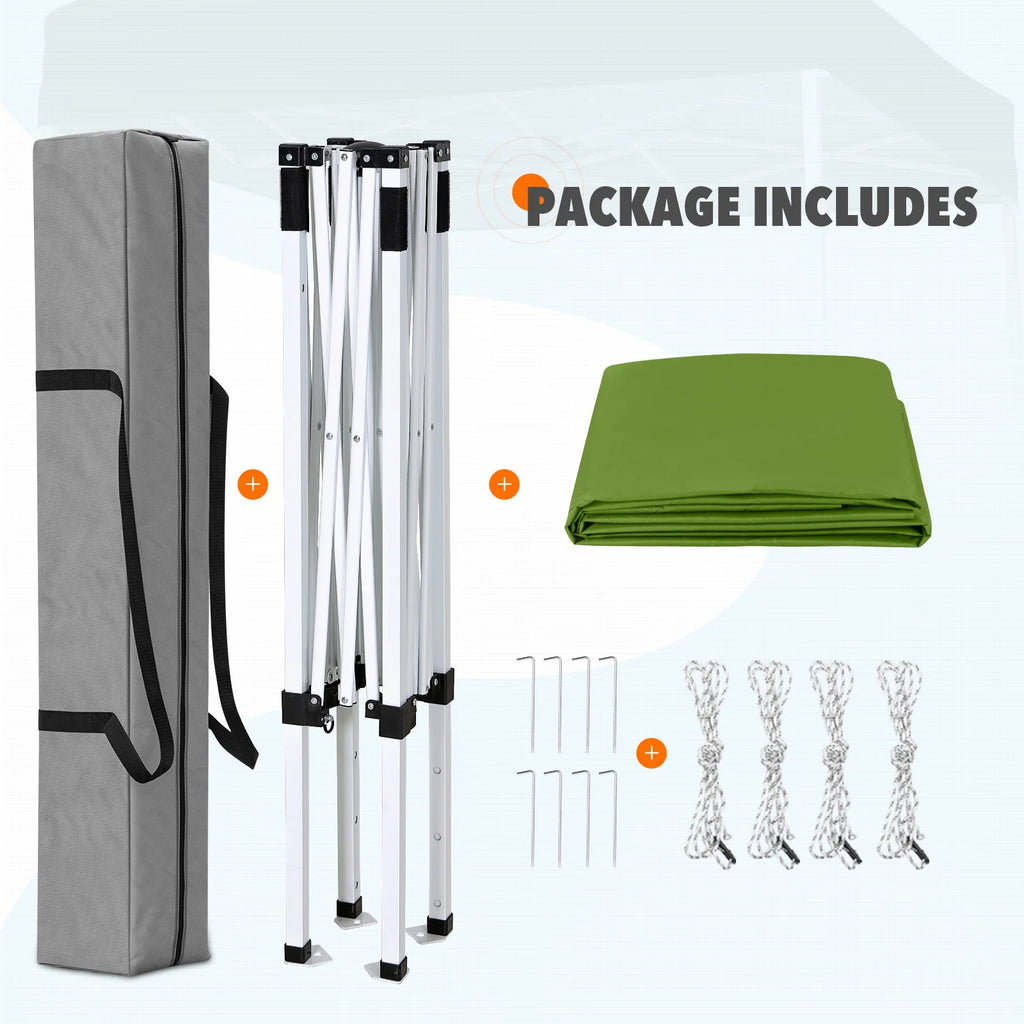 EAGLE PEAK 5x5 Pop Up Canopy Tent Instant Outdoor Canopy Easy Set-up Straight Leg Folding Shelter（Blue）