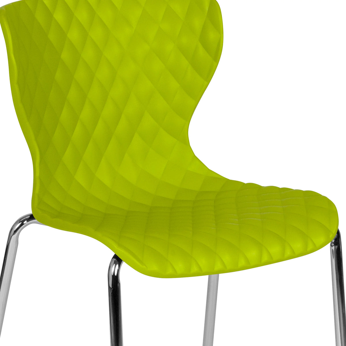 Flash Furniture 4 Pack Lowell Contemporary Design Orange Plastic Stack Chair