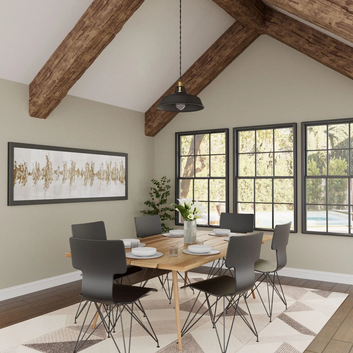 Ekena Millwork 3 1/2"W x 3 1/2"H x 120"L 3-Sided (U-Beam) Salvaged Timber HeritageTimber Faux Wood Ceiling Beam, Kona Brown