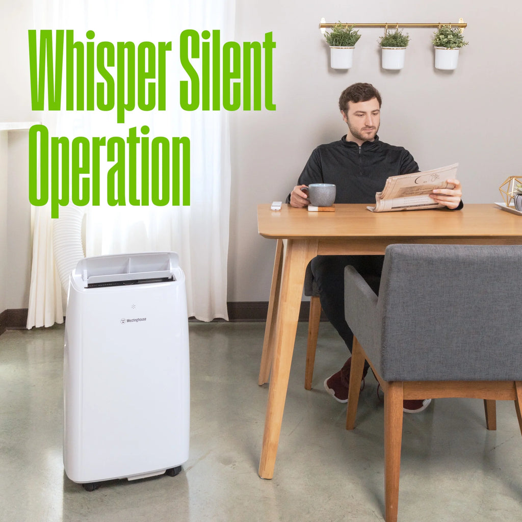 Westinghouse 12,000 BTU Portable Air Conditioner & Dehumidifier with Remote & Smart App, up to 550 Sq Ft