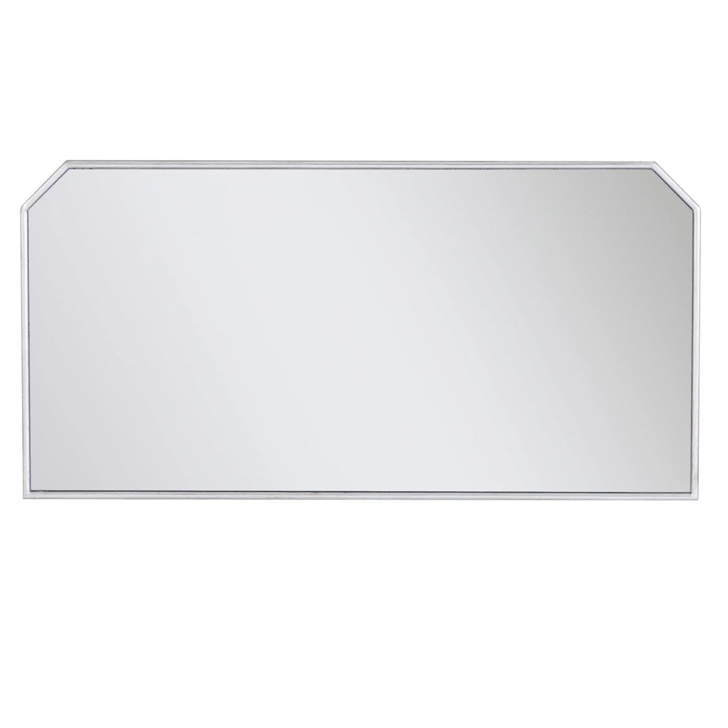 Powell Deville 2-Door Single Drawer Indoor Console Table with Shelves, Mirrored Surfaces and Luxe Silver Wood