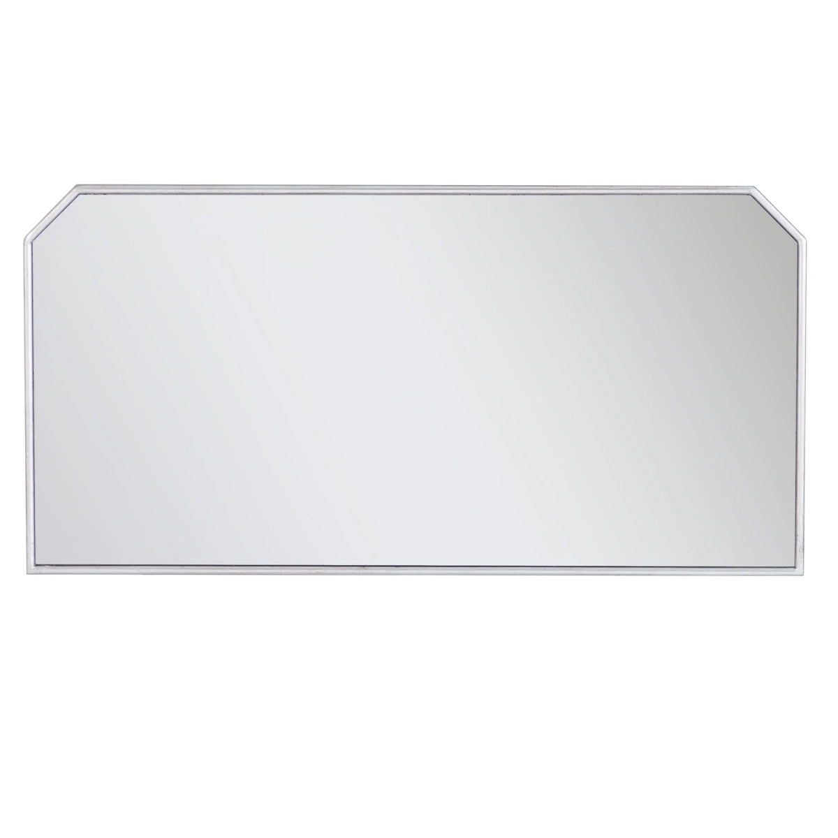 Powell Deville 2-Door Single Drawer Indoor Console Table with Shelves, Mirrored Surfaces and Luxe Silver Wood