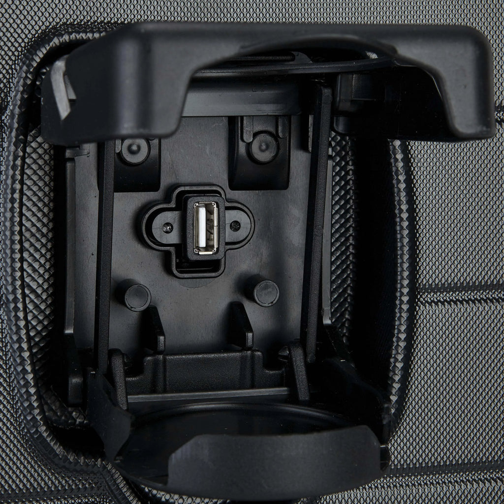 Wrangler 3 Piece Luggage Set with Cup Holder and USB Port, Olive Green