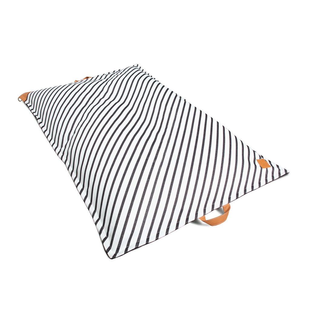 Big Joe Lagoon Lounger No Inflation Needed Pool Float, Americana Nautical Stripe Double Sided Mesh, Quick Draining Fabric, 5 feet Giant