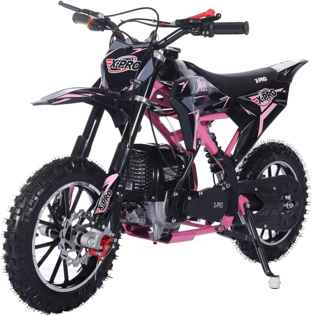 X-Pro Brand New Upgraded Hawk 40cc Gas Powered 4 Stroke Mini Pit Dirt Bike with Pull Start for kids 10" Wheels