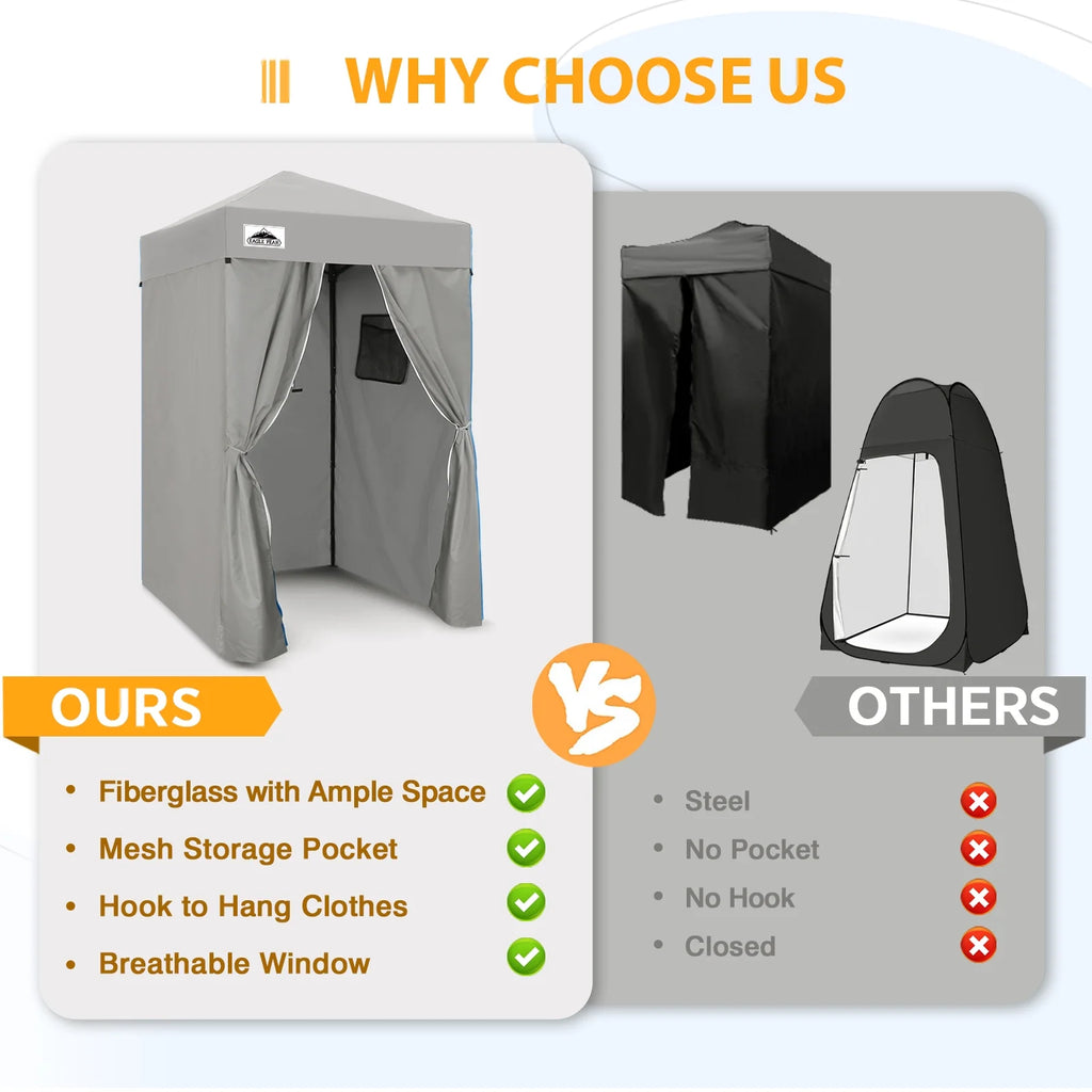 EAGLE PEAK Flex Ultra Compact 4 ft x 4 ft Pop-up Changing Room Canopy, Portable Privacy Cabana
