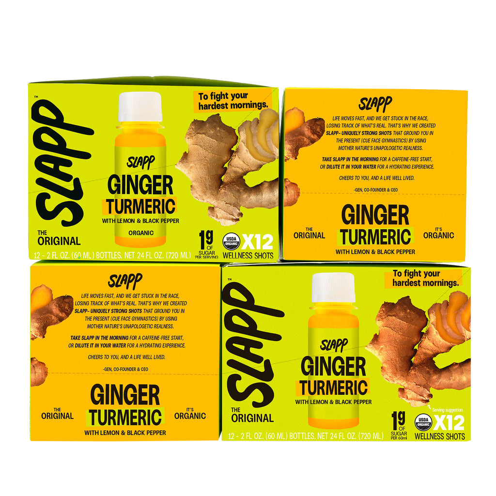 SLAPP Organic Ginger & Turmeric Daily Booster Shots 48-count