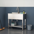 TRINITY 30' x 14' Basin Stainless Steel Utility Sink with Pull-down Faucet