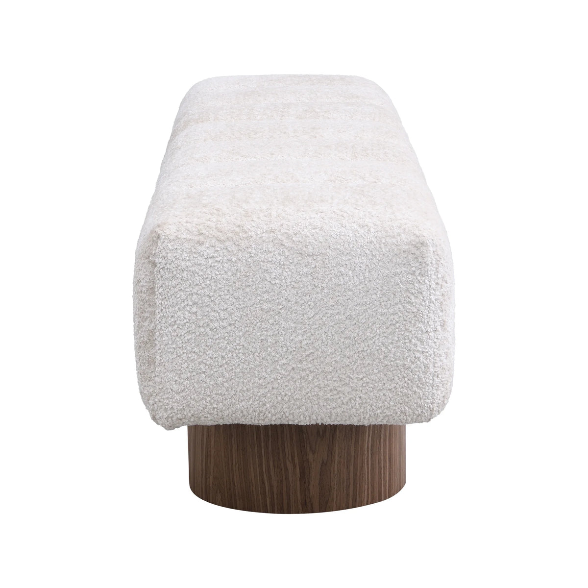 Christopher Knight Home Modern Mid-Century 64" Velvet Tufted Ottoman Bench, Faux Wood Legs, Light Gray