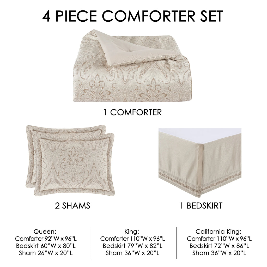 J. Queen New York  Trinity Comforter Set King