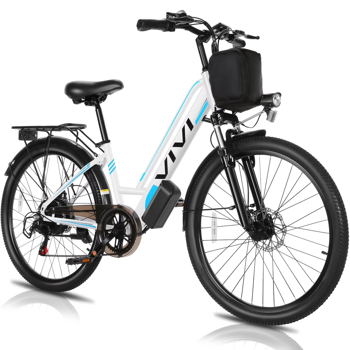Vivi Electric Bike 26" City Commuter Electric Bike 48V 500W Step-Through Electric Bike 19.8MPH Electric Cruiser Bike Beach Bike with Cruise Control, UL2849 Certified