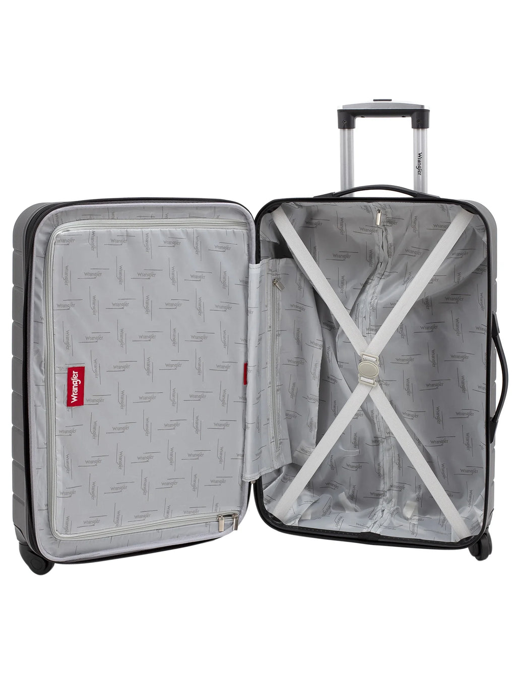 Wrangler 3 Piece Luggage Set with Cup Holder and USB Port, Olive Green