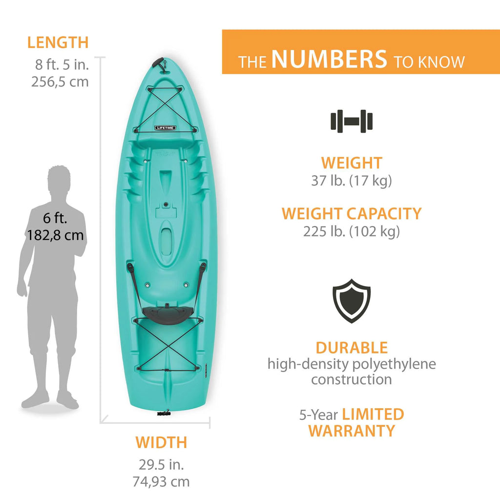 Lifetime Hydros 101 inch Sit-on-Top Kayak, Orange (90595)