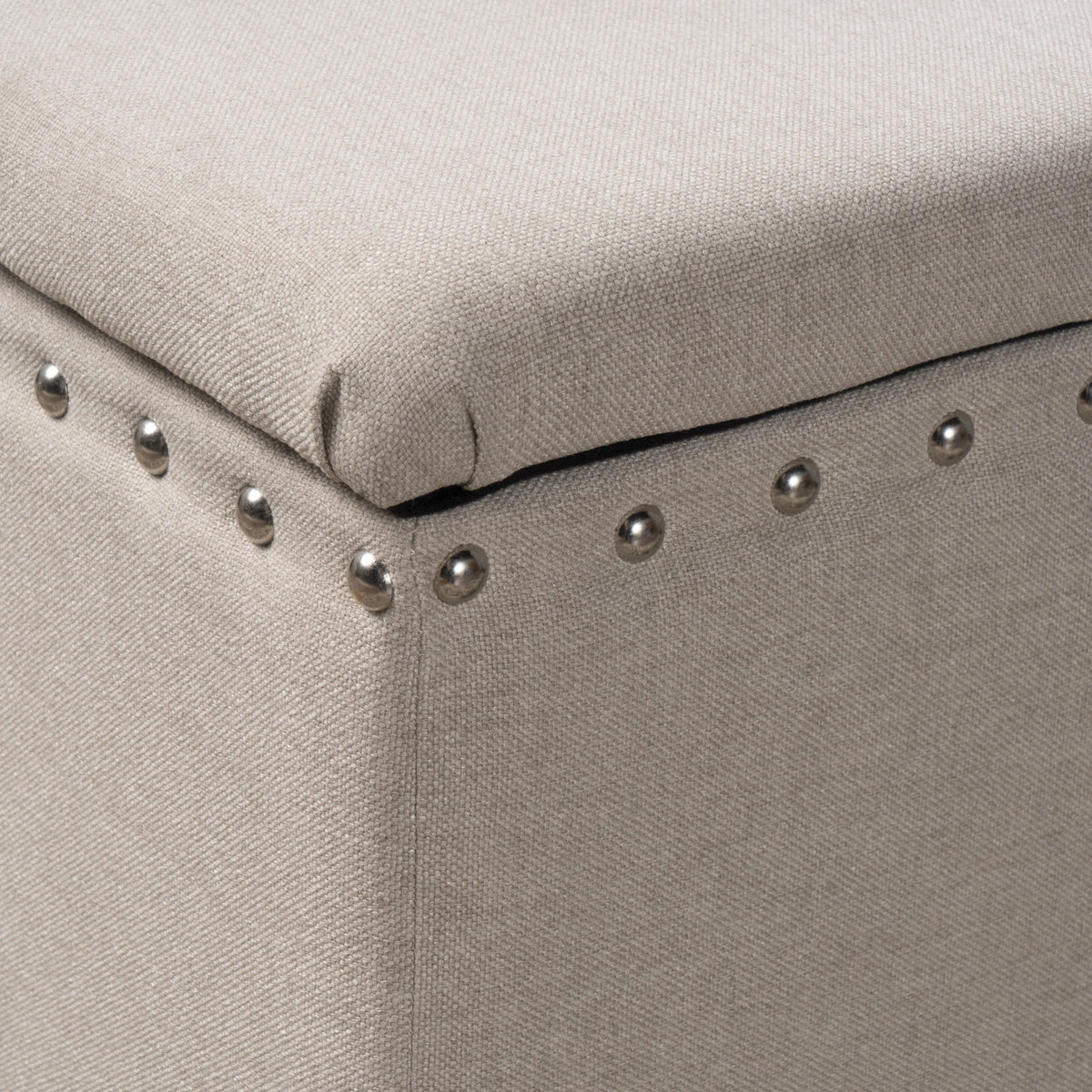 Noble House Hampton Contemporary Fabric Upholstered Storage Ottoman, White and Blue Floral