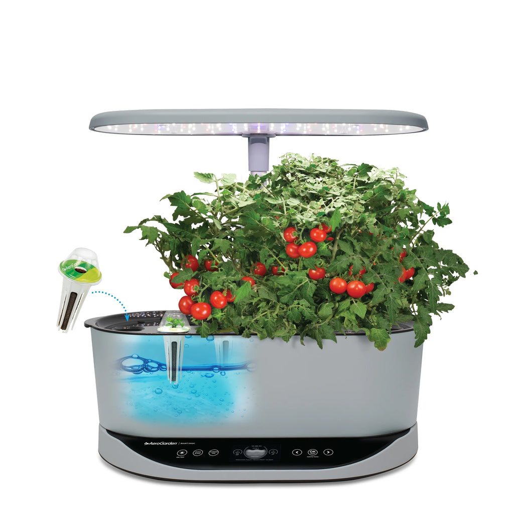 AeroGarden Bounty Basic - Indoor Garden with LED Grow Light, Black