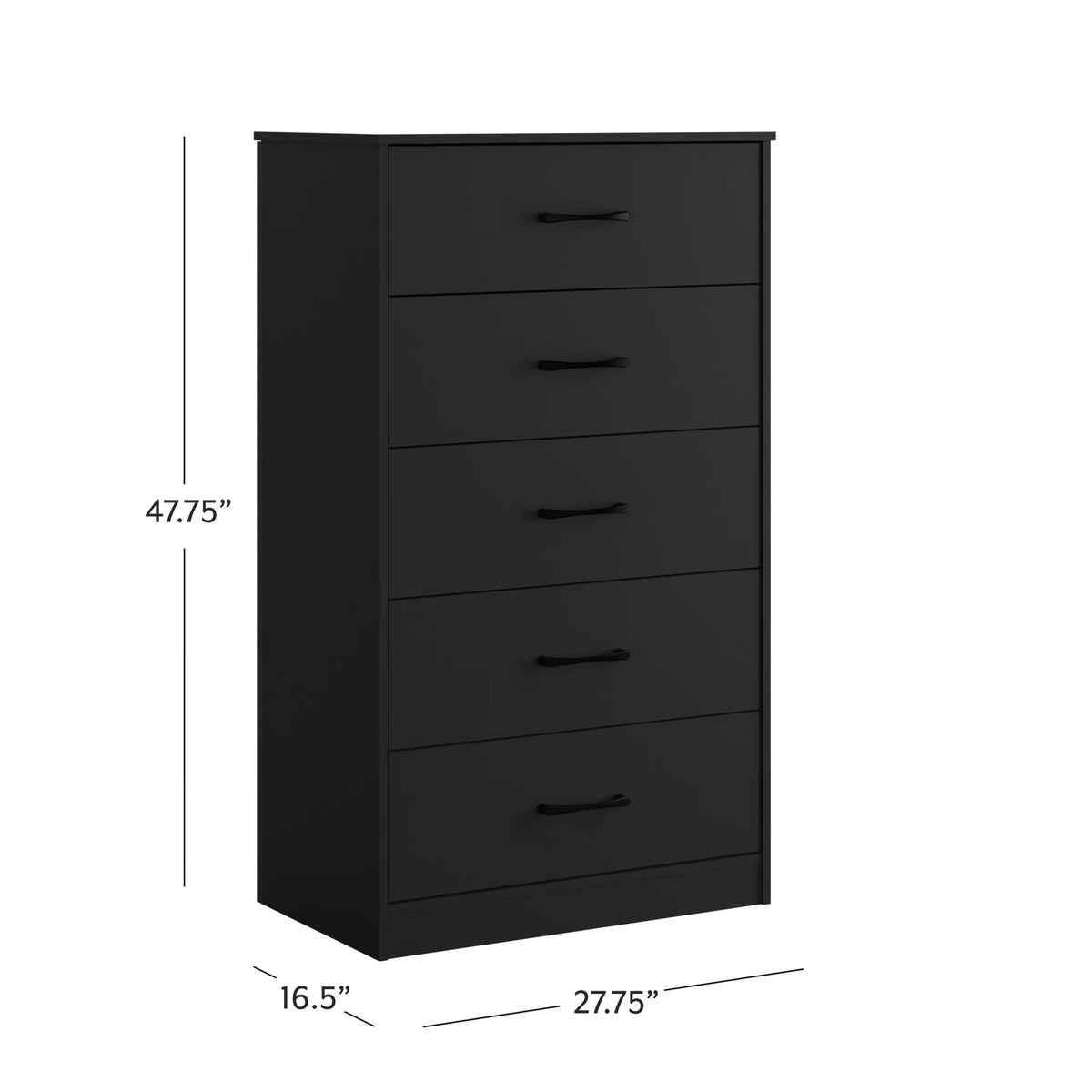 Mainstays Ardent 5 Drawer Dresser, Black