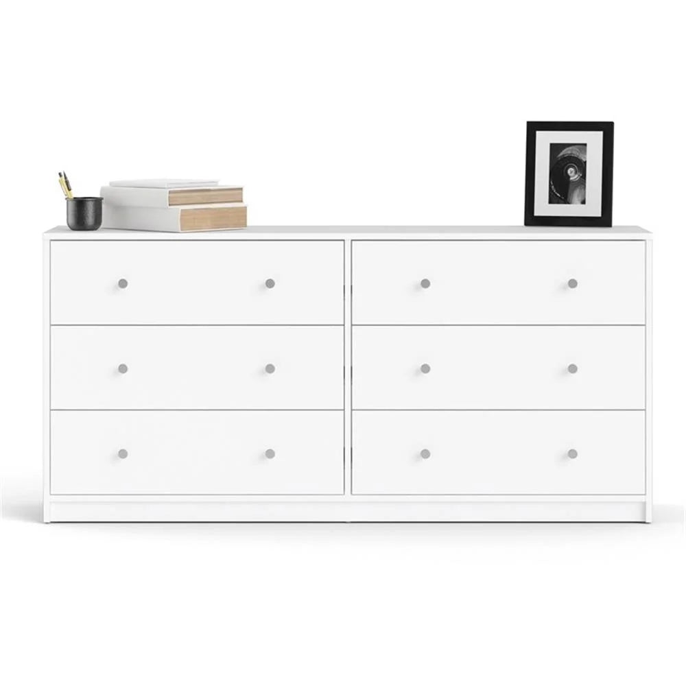 Pemberly Row 4 Pieces Set of Modern Wood Bedroom Furniture in White Finish