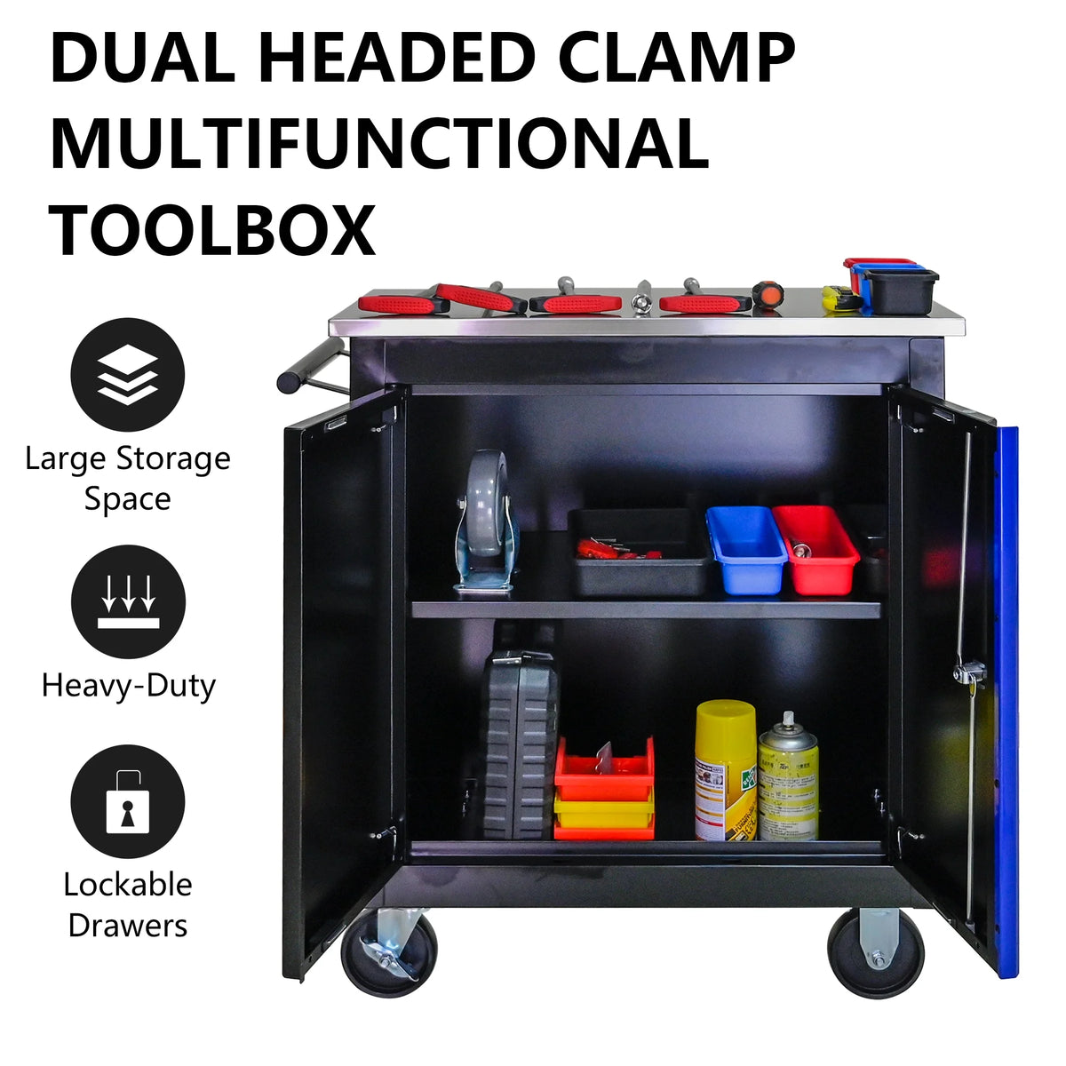 ARTMAN 6-Drawer Tool Storage Chest with  Lockable Wheel,6 Drawer  Tool Storage Cabinet for Garage, Warehouse , Repair Shop