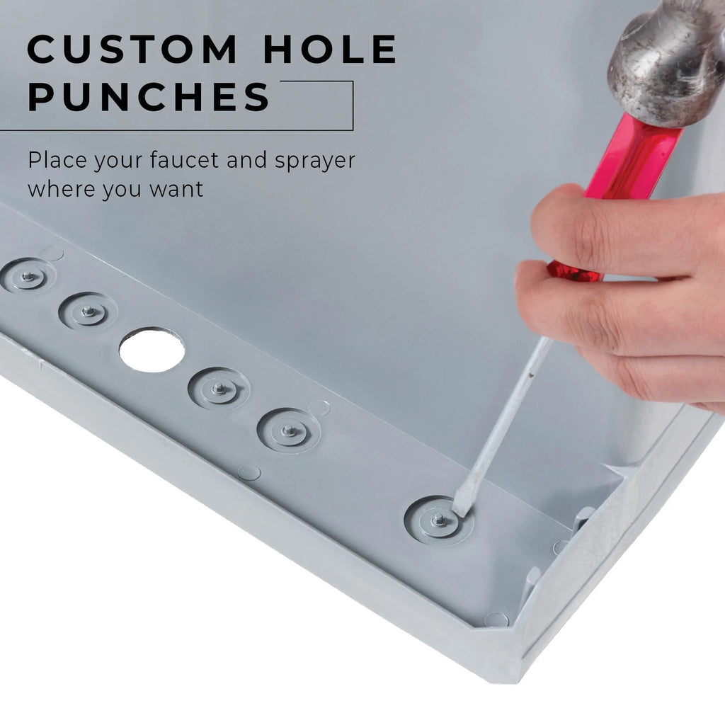Tehila Utility Sink with Stainless Finish Pull-Out Faucet 19 Gallon - Red