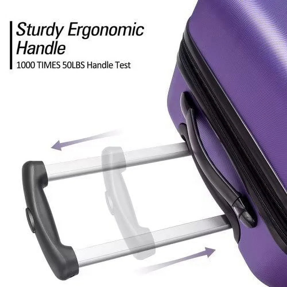 Expandable Suitcase Set of 3 with Double Spinner Wheels, Indestructible PP Material Hard Shell Luggage Sets TSA Lock, Carry on Expandable, Lightweight,20" 24' 28",Pink