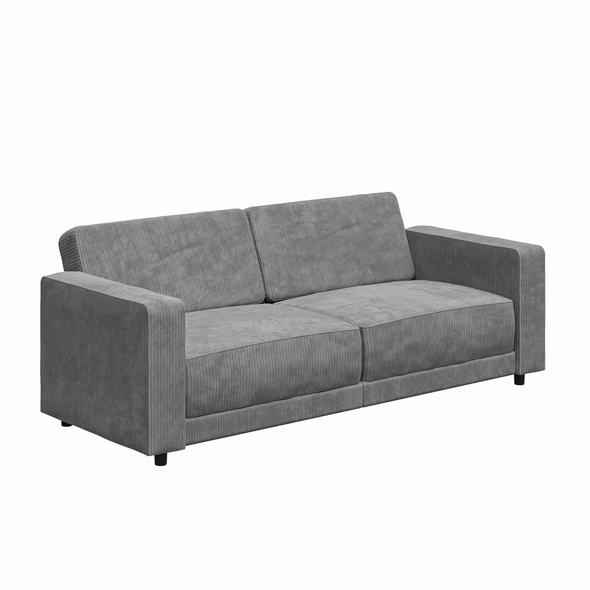 RealRooms Allie Corduroy 82" Futon Sofa Bed, Gray