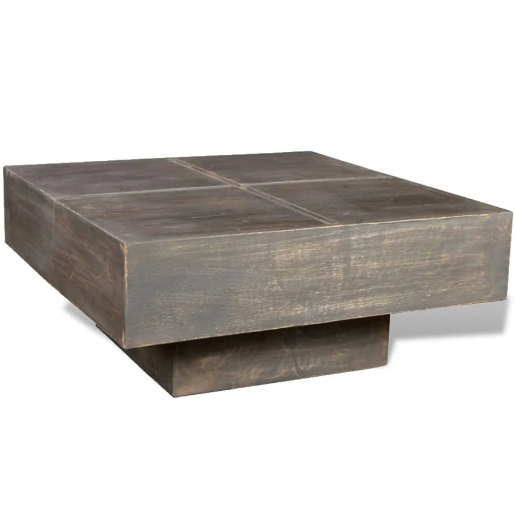 vidaXL Coffee Table Brown Square Solid Mango Wood