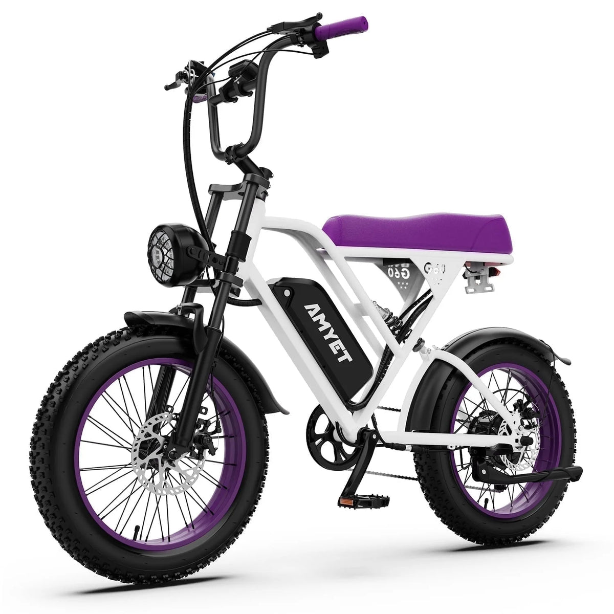 AMYET G60 Peak 1500W Electric Bike, 20" Fat Tire E-Mountain Bikes, 48V 20Ah 32MPH Ebike for Adults Full Suspension UL2849