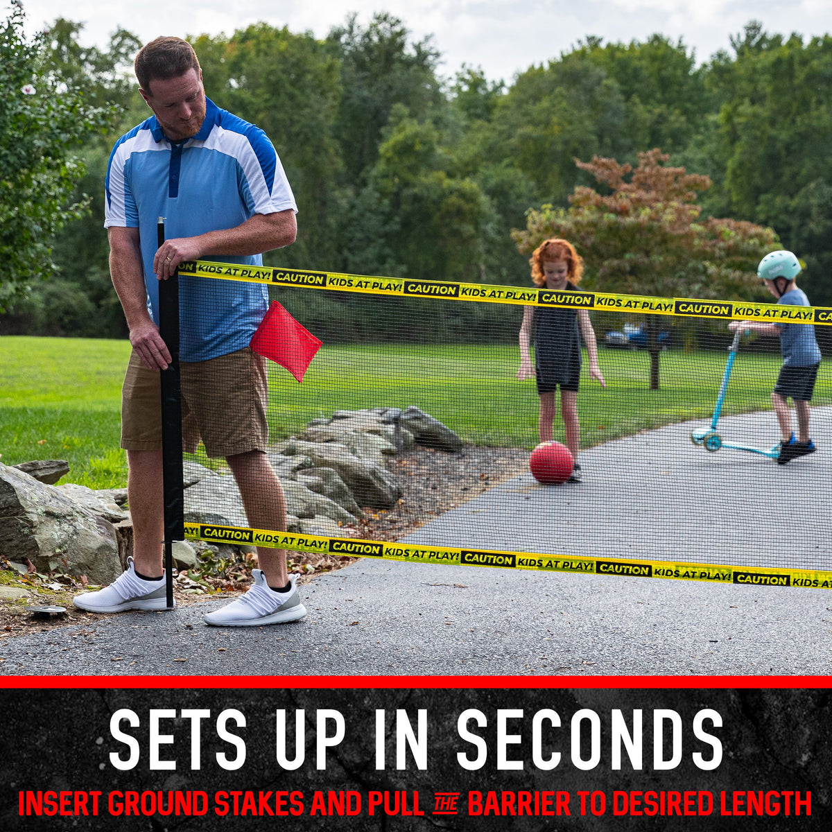 Franklin Sports Retractable Driveway Barrier �C Visual Safety Barrier