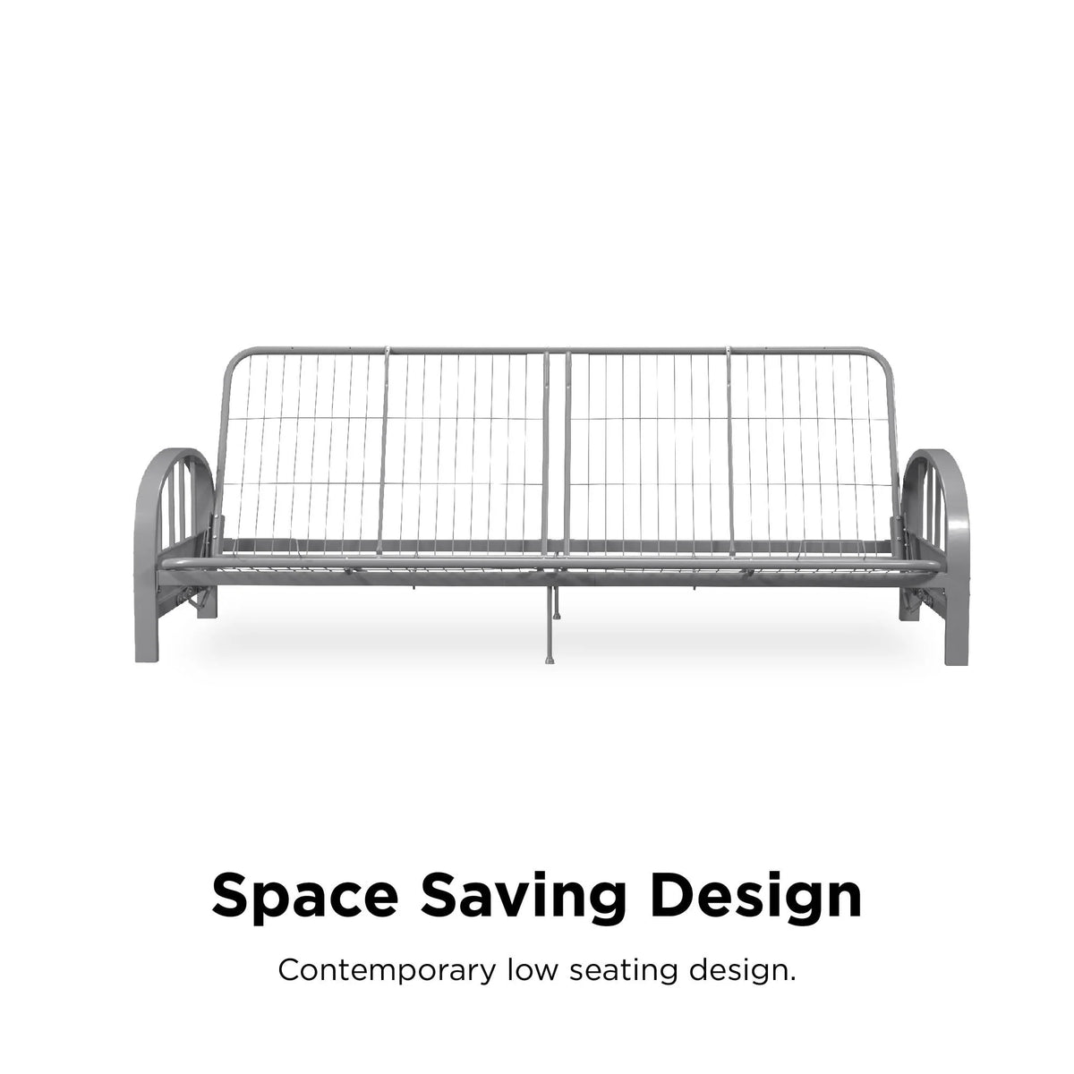DHP Aiden Futon Frame, Silver